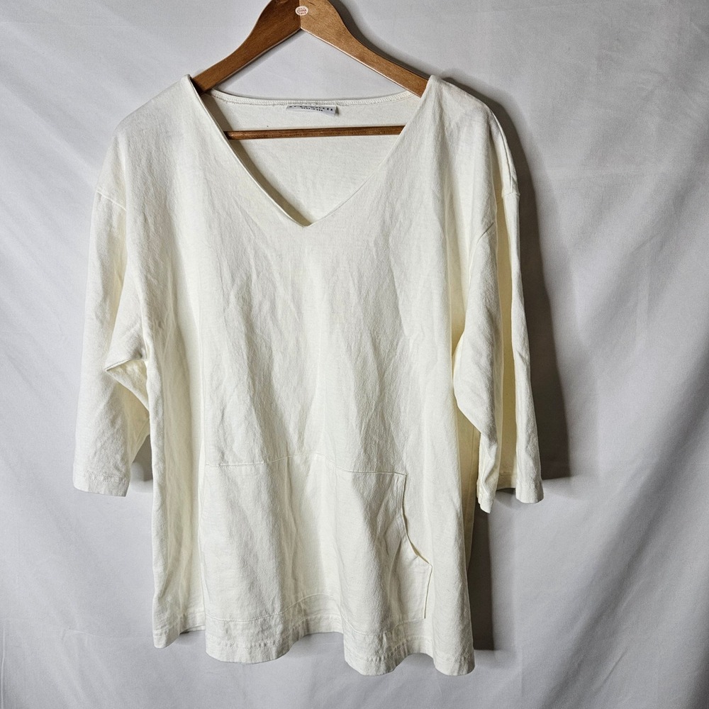 Bryn Walker Ultra‎ Oversized 100% Cotton V-neck Top sz XXS